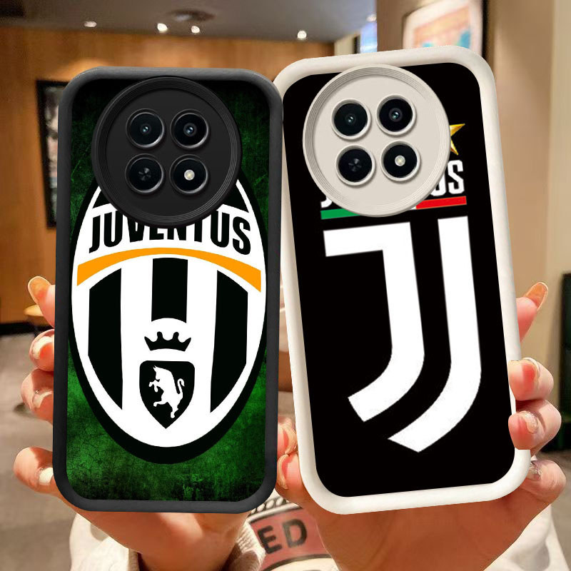 DK-68 JUVENTUS ปลอกซิลิโคนสีดําและสีขาวสําหรับ Realme Narzo 13 70 12X 70Pro5G C65 Plus Pro Lite 5G