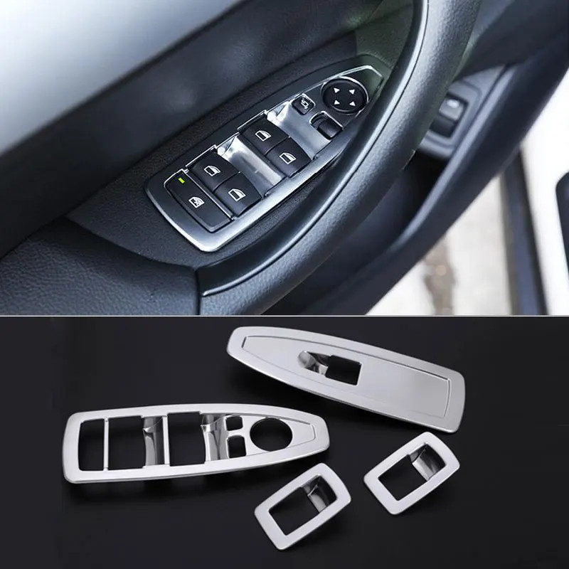 For BMW X1 F48 2016-2021 220i 25i 25le ABS Chrome Window Lift Swtich Button Cover Trim Accessories
