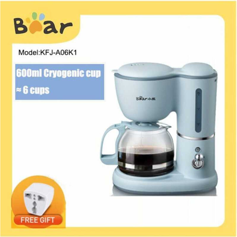 Bear American Drip Coffee Machine 0.6L สามารถให้ความอบอุ่นและปรับได้ KFJ-A06K1