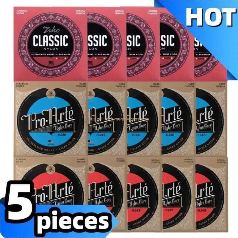 3/5 ชิ้น Students สายไนลอนคลาสสิก EJ27N EJ45 EJ46 EJ49 อะไหล่กีตาร์เชือกเครื่องดนตรีจัดส่งฟรี