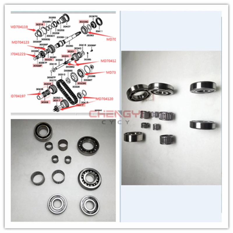 Transfer Case Bearing Needle Roller Bearing For Pajero Montero V31W V32W MD704119 MD704120 MD736649