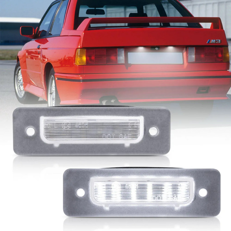 2pcs Canbus Led License Number Plate Light for BMW E30 1981-1994 E12 E28 E24 E23 M1 E26 Z1 Roadster