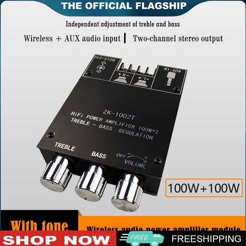 ZK-1002T HIFI 2.0 ช่อง 100Wx2 บอร์ดโมดูลลําโพงซับวูฟเฟอร์สเตอริโอ