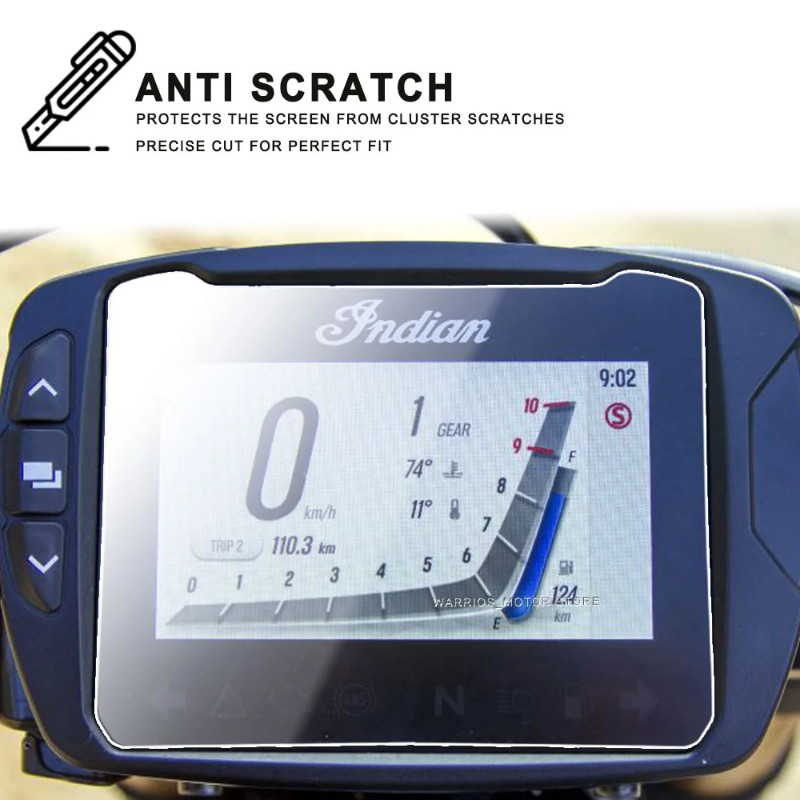 Motorcycle Dashboard HD Cluster Screen Scratch Protection Nano Glass Film For Indian FTR 1200S 1200