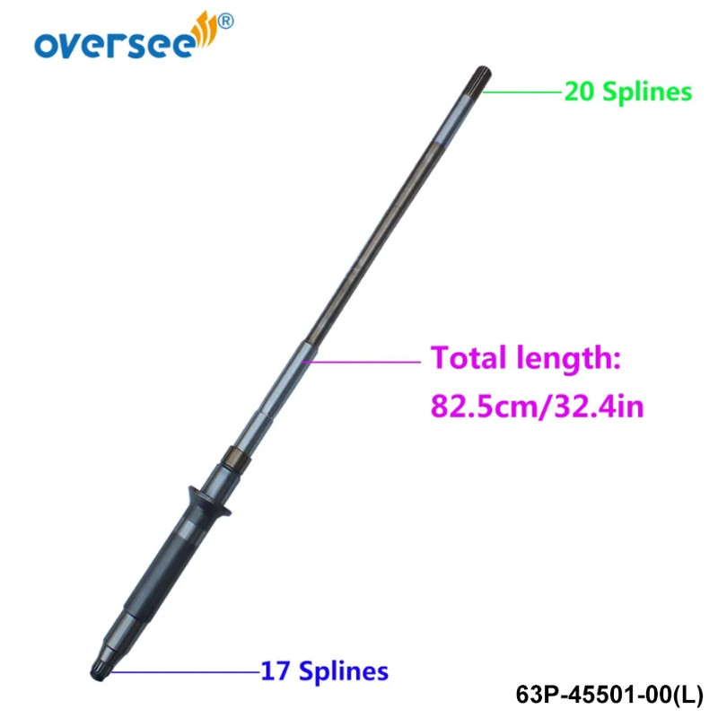 63P-45501 Long Driver Shaft For Yamaha Outboard Motor 4T  F150HP 20" Gear Case 63P-45501-00 Lower U