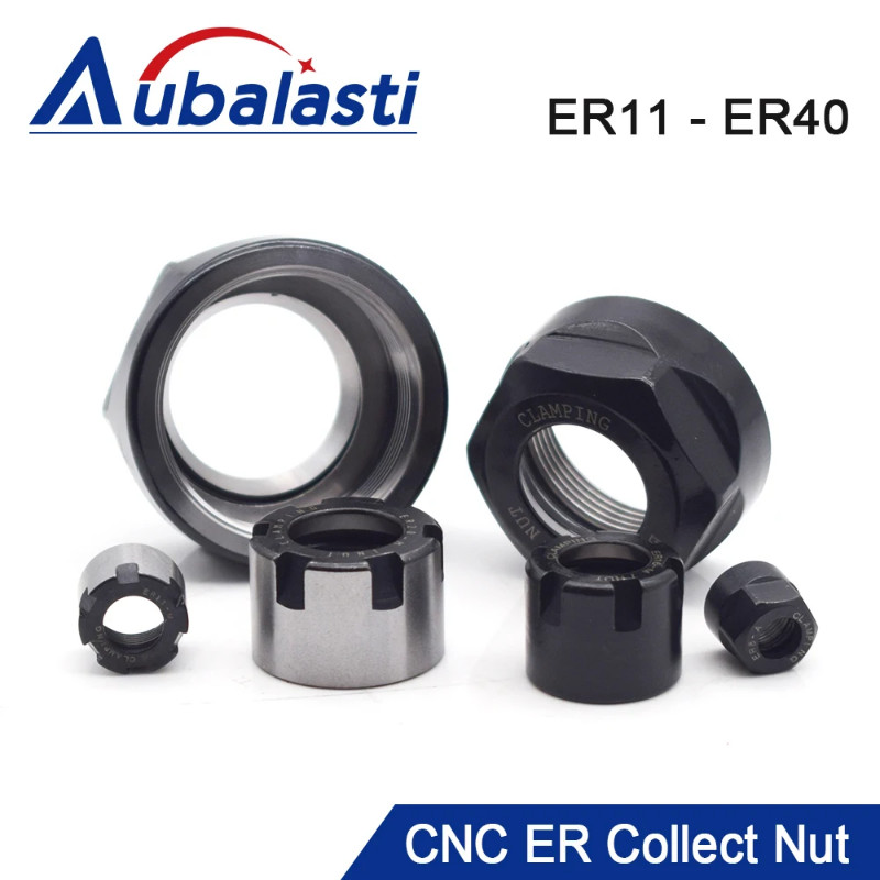 Aubalasti CNC ER Collet Chuck Nut ER11A ER16A ER20A ER16M ER20M ER25UM ER32UM ER40UM for CNC Router