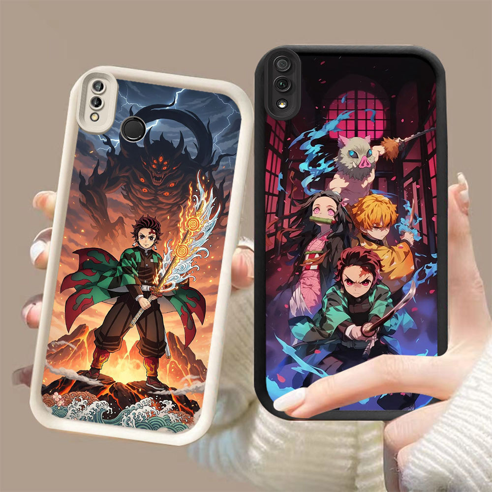 DK-59 Demon Slayer X ปลอกซิลิโคนสีดําและสีขาวสําหรับ VIVO Y81S Y66 Y91 Y95 Y91i V9 Y81 Y93 Y91C