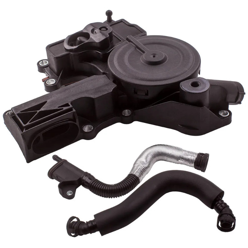 Engine Crankcase Vent Valve Oil Separator with Breather Hose For Audi TT A4 VW Jetta 1.8 2.0T 06H10