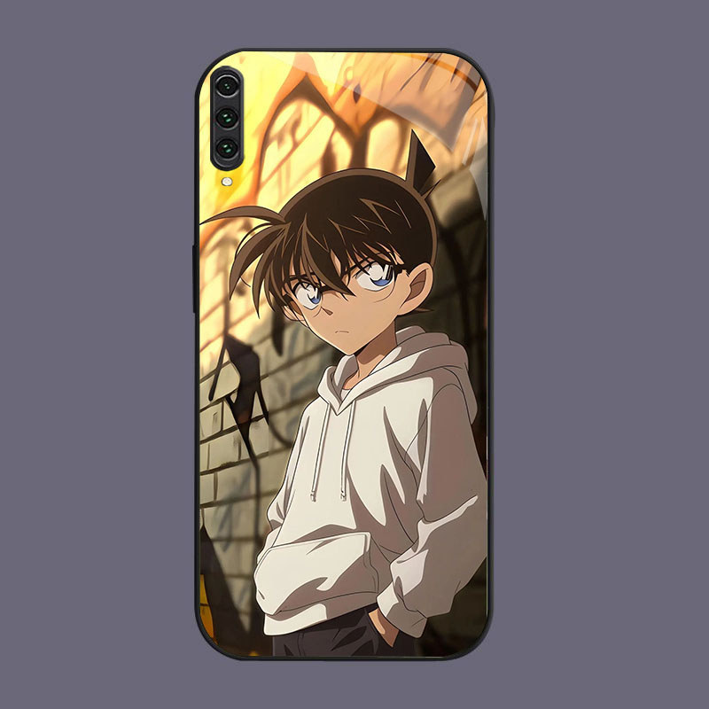 DK-60 Detective Conan Casing GLASS soft frame สีดํา Samsung Note A70 10Plus A7 A70S A10 A02 A50 10 2