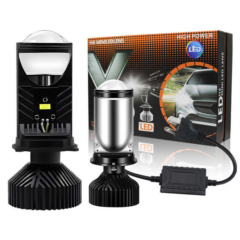 พิเศษสําหรับ y6 ไฟหน้ารถ h4 Super Bright Far Near Integrated Dual-Light Lens Car led ไฟหน้าดัดแปลง