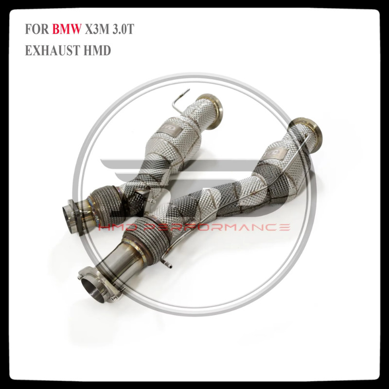 HMD Exhaust System High Flow Performance Downpipe for BMW X3M X4M F97 F98 S58 Engine 3.0T Car Acces