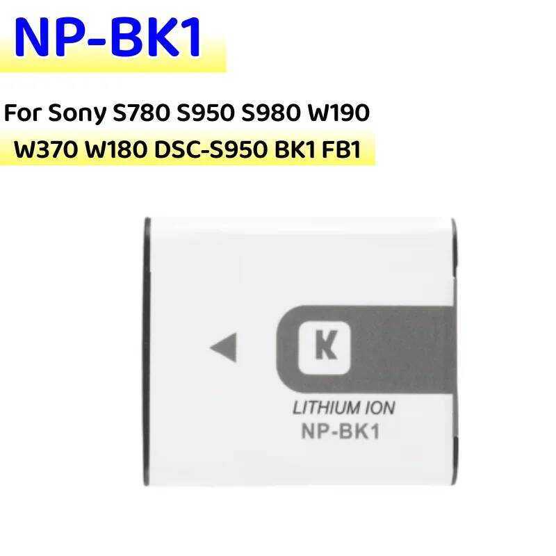 ▥ Npbk1 Np-Bk1แบตเตอรี่สำรองใหม่สำหรับ Sony S780 S950 S980 W190 W370 W180 Dsc-S950 Bk1 Fb1กล้อง