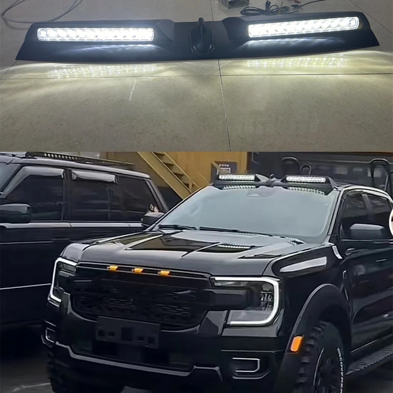 Led Roof Lights Bar For Ranger T6 T7 T8 Xl Xlt Raptor 2012-2021 Roof Bar Plate Cover T9 Wildtrack X