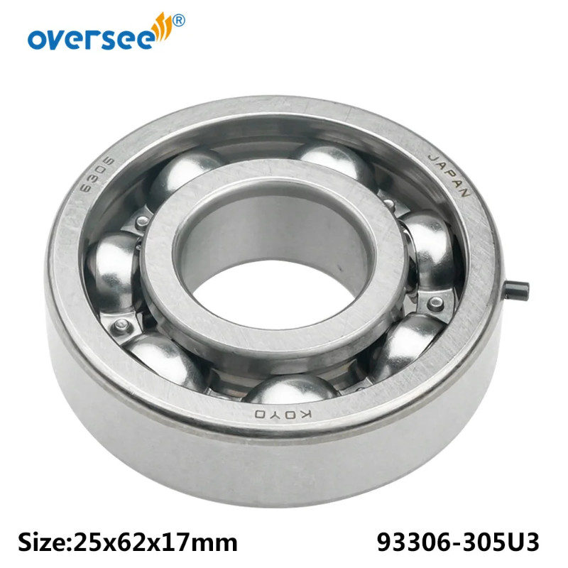 93306-305U3 Ball Bearing With Pin For Yamaha Outboard Motor 2T 20HP 30HP Size 25x62x17mm; 93306-305