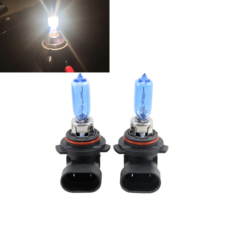 2x 9012 12V 55W Halogen Headlight Bulb with Quartz Glass High Wattage 6500K White 9012 LL HIR2 HIR