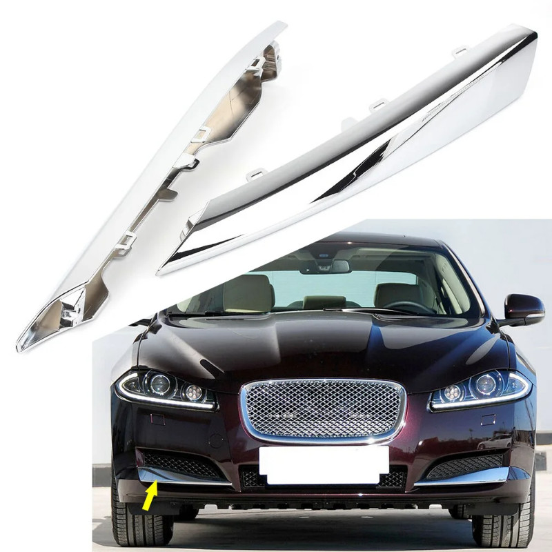 Chrome Car Front Bumper Side Grille Decoration Trim Accessories For Jaguar XF 2012 2013 2014 2015 A