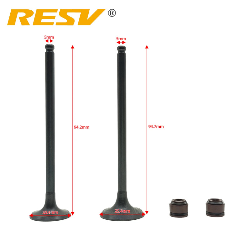 RESV for Suzuki GS125 EuroII GN125H/F GN125-2/2D/2F EN125 GZ125HS Valve Intake Exhaust Stem Valve O