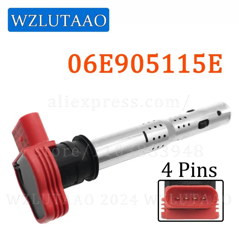 1/4/6pcs Ignition Coil 06E905115E 06E905115D 06E905115C For Audi A4 A5 A6 A7 A8 Q5 Q7 Porsche Cayen