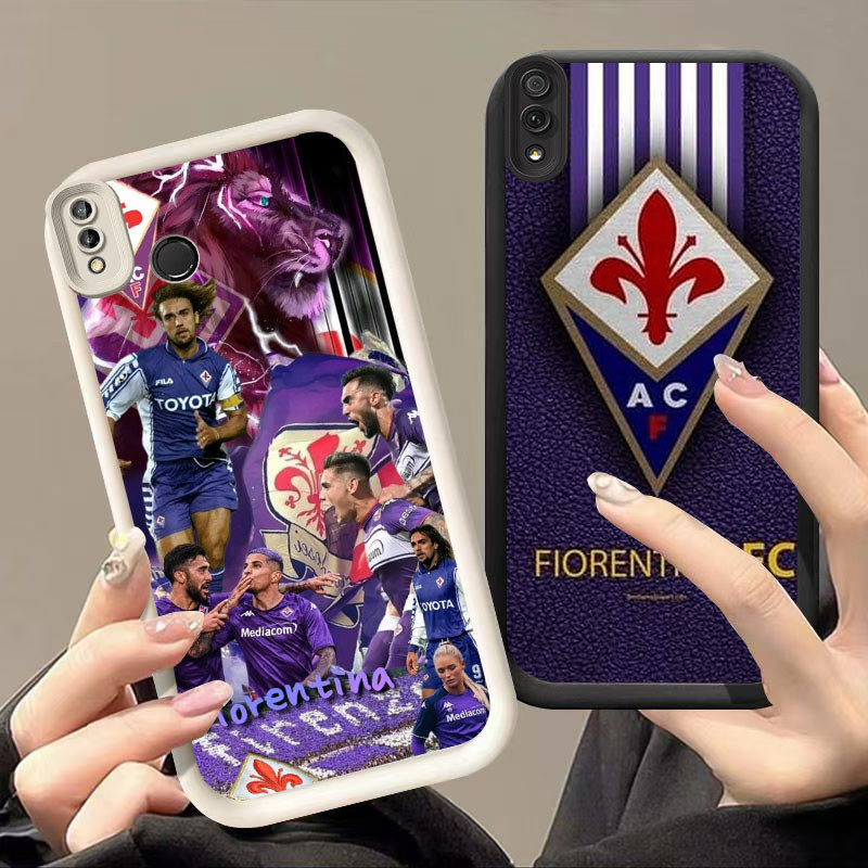 DK-52 AC Fiorentina ปลอกซิลิโคนสีดําและสีขาวสําหรับ VIVO Y81S Y66 Y91 Y95 Y91i V9 Y81 Y93 Y91C