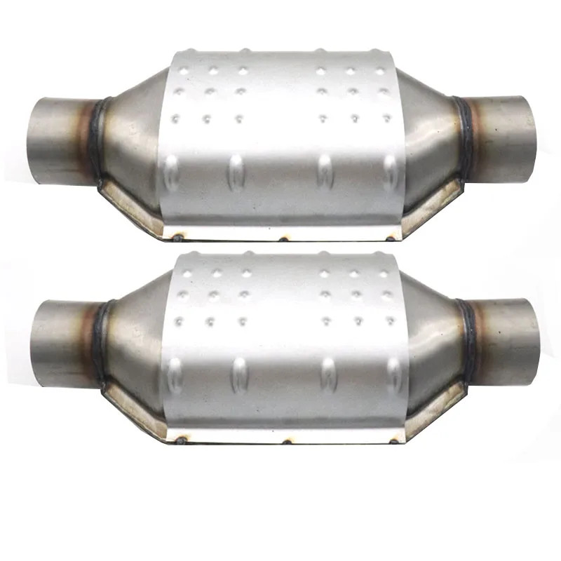 2pcs EURO 1 Universal 400 Cpsi High Flow Catalytic Converter Ceramic Honycomb Racing 2.5" / 6.3cm O