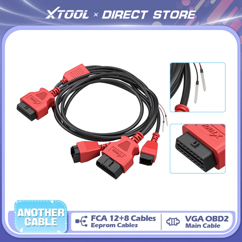 XTOOL OBD2 Cables For XTOOL Diagnostic Tool, Accessories, FCA 12+8 Cable, Adapter Cable, Extension