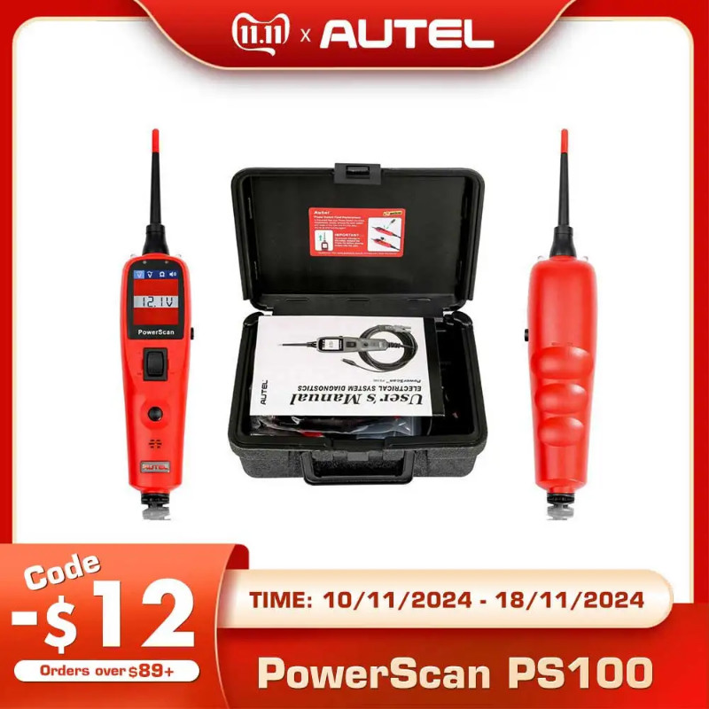 2024 Newest Autel PowerScan PS100 Electrical System Diagnosis Tool Circuit AVOmeter Tester With Fla