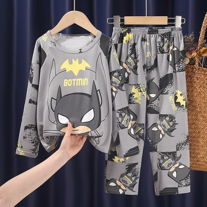 ชุดนอนแขนยาวคอกลมลายไดโนเสาร์สำหรับเด็กผู้หญิงอายุ 10-11 ปี