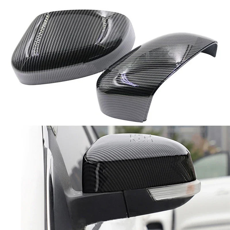 2pcs Carbon Fiber Mirror Covers Caps Rear View Shell for Ford Focus MK2 MK3 2008-2018 Mondeo MK4 20