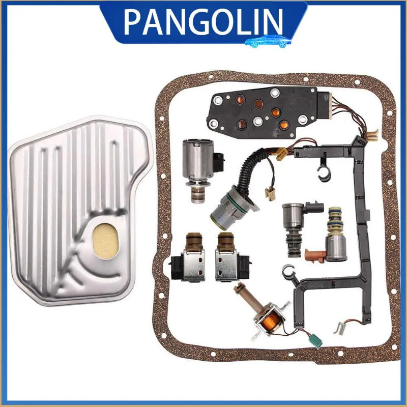 PANGOLIN 9Pcs Transmission Solenoid Kit With Wiring Harness for GM Vehicles 4L60E 4L65E Fit 1993-20