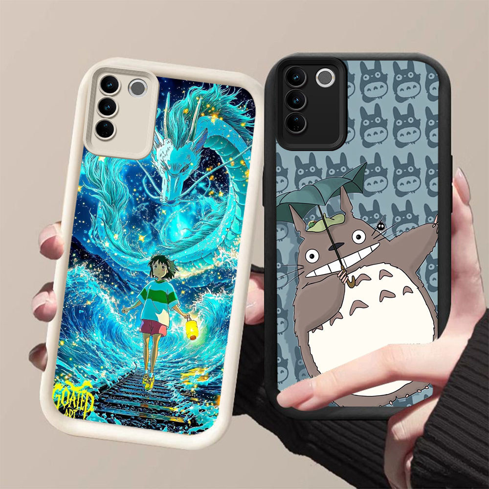 DJ-14 ปลอกซิลิโคน Chinchilla สีดําและสีขาวสําหรับ VIVO V27E V29 V27 Y100 V29E Y200e Pro