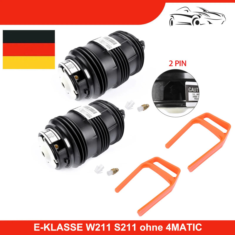 AP02 2PCS Rear 2pins Air Spring Bag  For Mercedes W211 S211 E320 E350 E500  E-Class 2113200925  A21