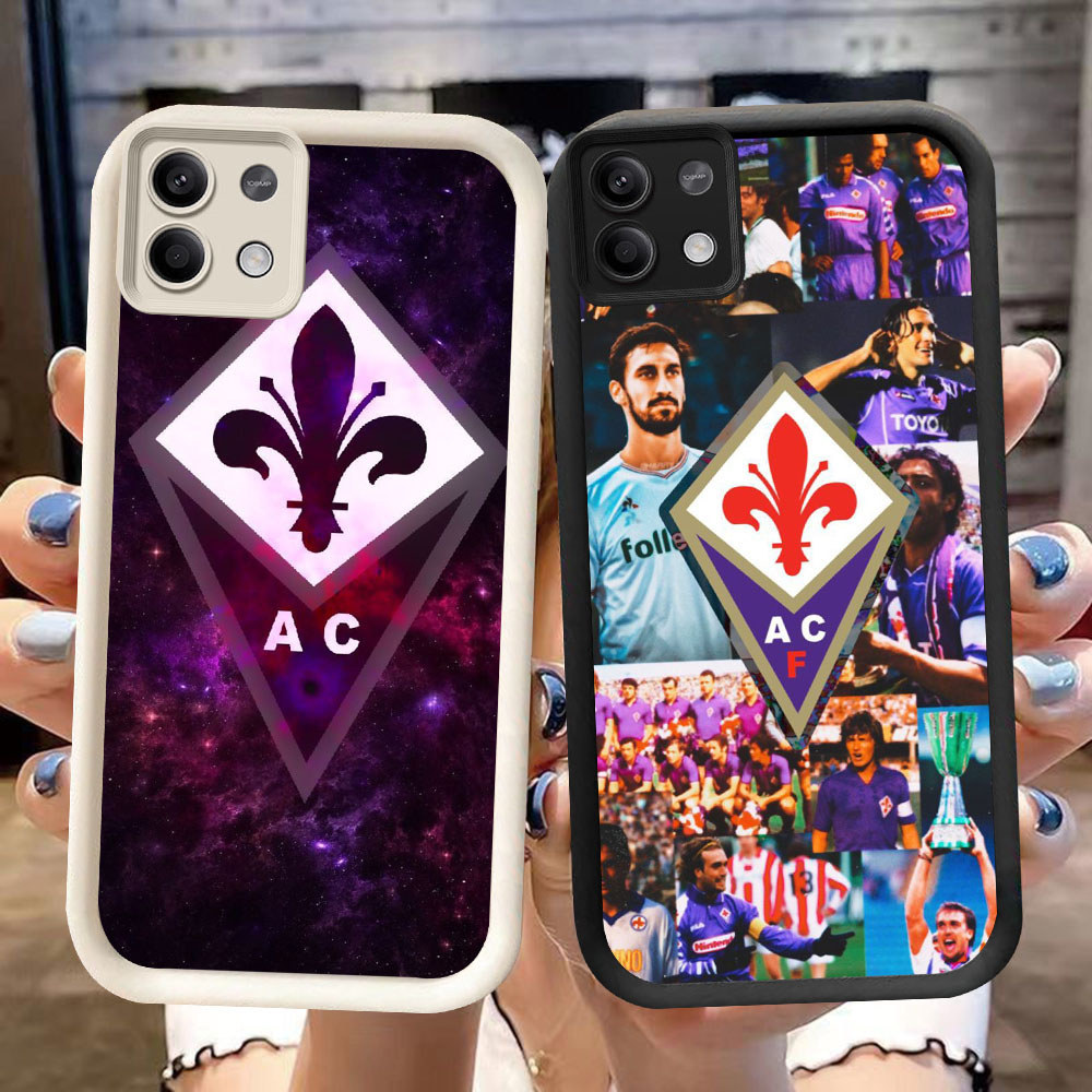 DK-52 AC Fiorentina ปลอกซิลิโคนสีดําและสีขาวสําหรับ Xiaomi Redmi Note Poco Plus5G 13 สีแดง Note13Pro