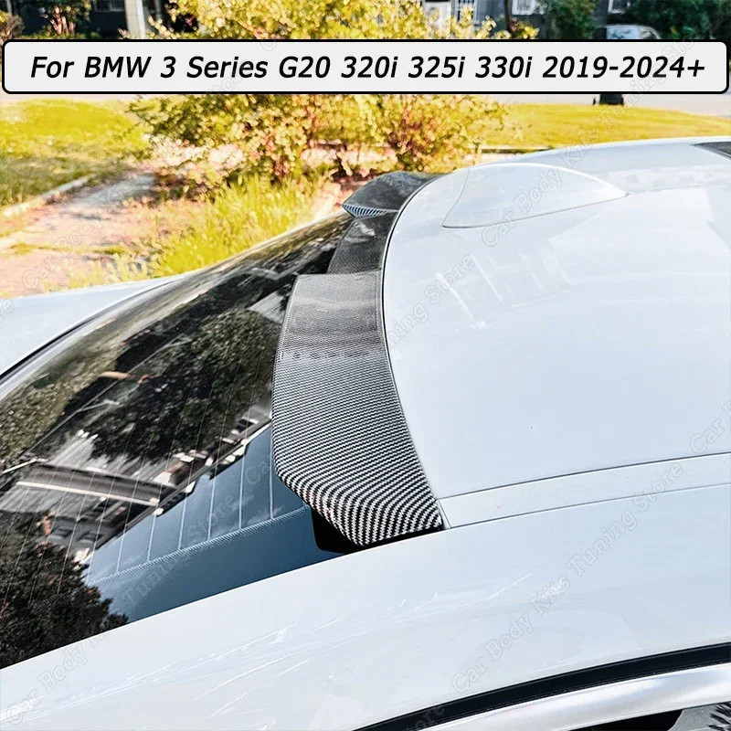 For BMW 3 Series G20 320i 325i 330i 2019-2024+ Car Rear Trunk Window Roof Spoiler Wings Exterior Gl