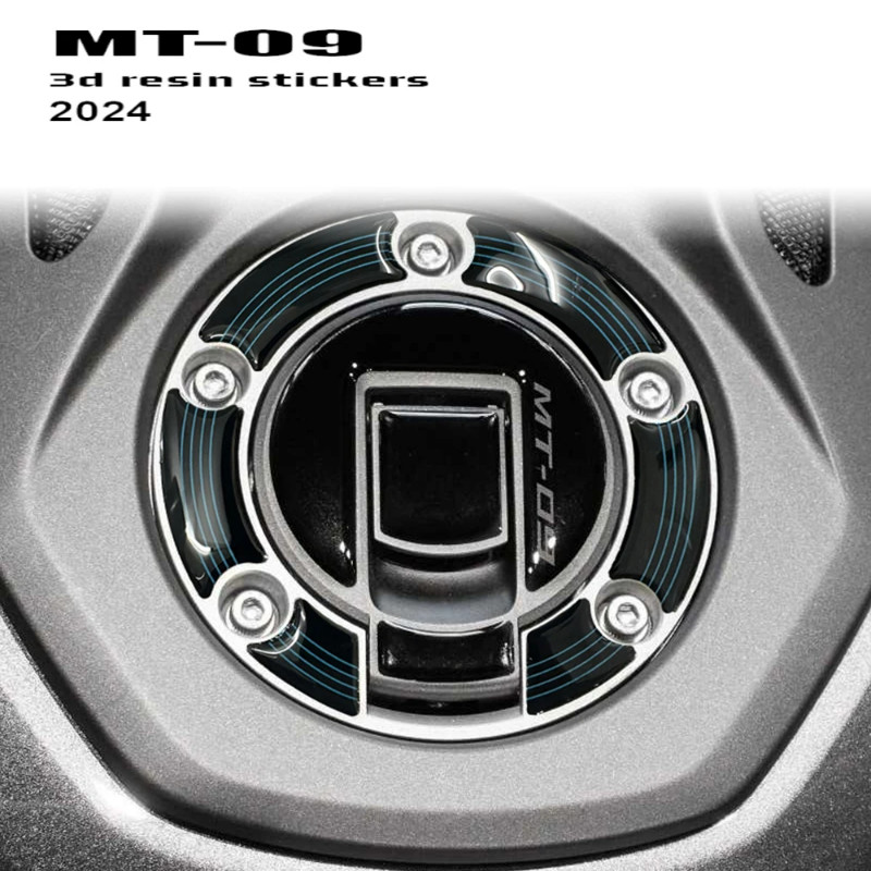 MT09 Tank Pad Stickers 3D Motorcycle Fuel Tank Protection Decals Waterproof for MT-09 MT 09 2024 bl