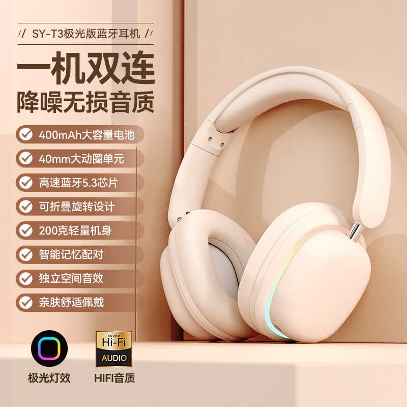 2025 ชุดหูฟังบลูทูธชุดหูฟังสําหรับเล่นเกมเรืองแสงไร้สายอายุการใช้งานแบตเตอรี่ยาวนานชุดหูฟังโทรศัพท์ม