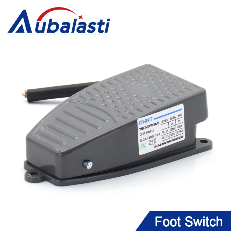Aubalasti Foot Switch Foot Pedal Type YBLT-EKW/5AB Core With Wire Pedal Controller 220v Punch Contr