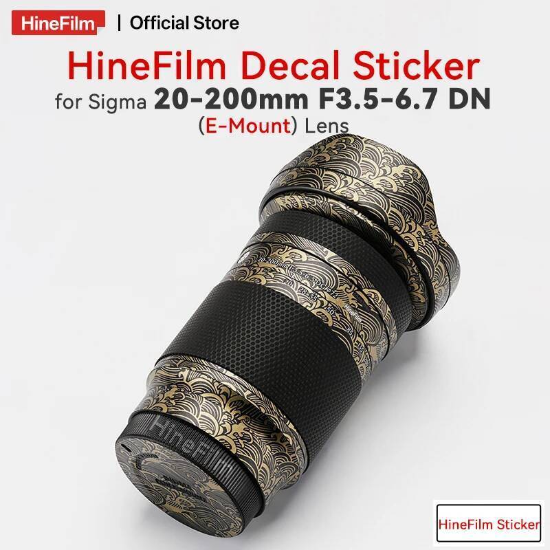 Hinefilm Skin สําหรับ Sigma 20-200 สําหรับ Sony Mount เลนส์สติกเกอร์ 20 200 Wrap Cover สําหรับ Sigma