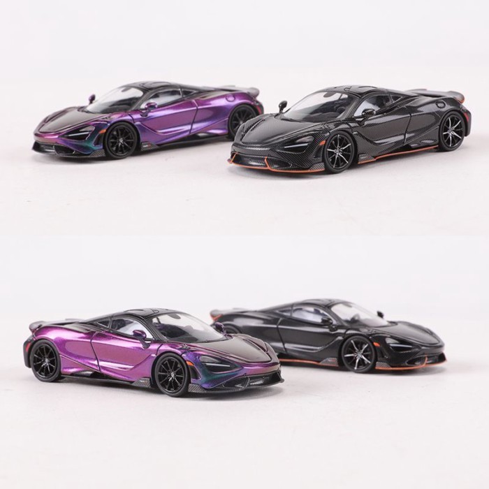 CM MODEL 1: 64 Mclaren Mclaren 765LT British Supercar โมเดลรถจําลองโลหะผสม