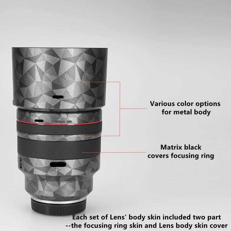 ▥ Hinefilm ผิวสําหรับ Rf85 เลนส์รูปลอกผิวสําหรับ Canon Rf85mm F1.2 L USM DS เลนส์ Protector Wra