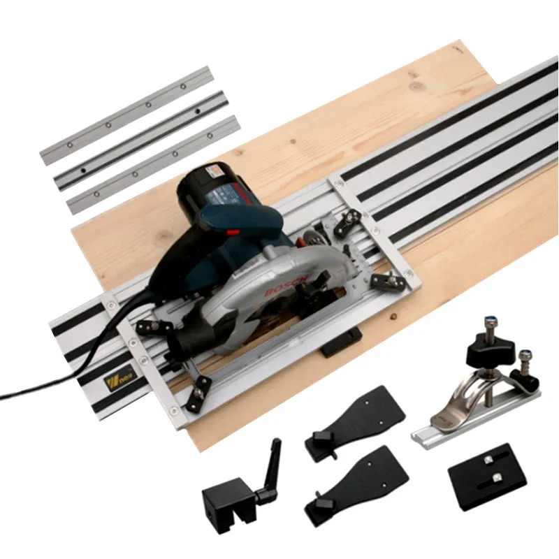 600-1400mm Circular Saw Track Double Layer Guide Rail ,7"/9" Base, Guide Rail Connector, Track Limi