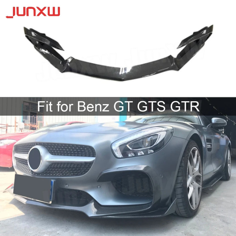 Carbon Fiber Front Lip Spoiler Splitters Flaps For Mercedes Benz AMG GT AMG GTS AMG GTR Coupe 2 Doo