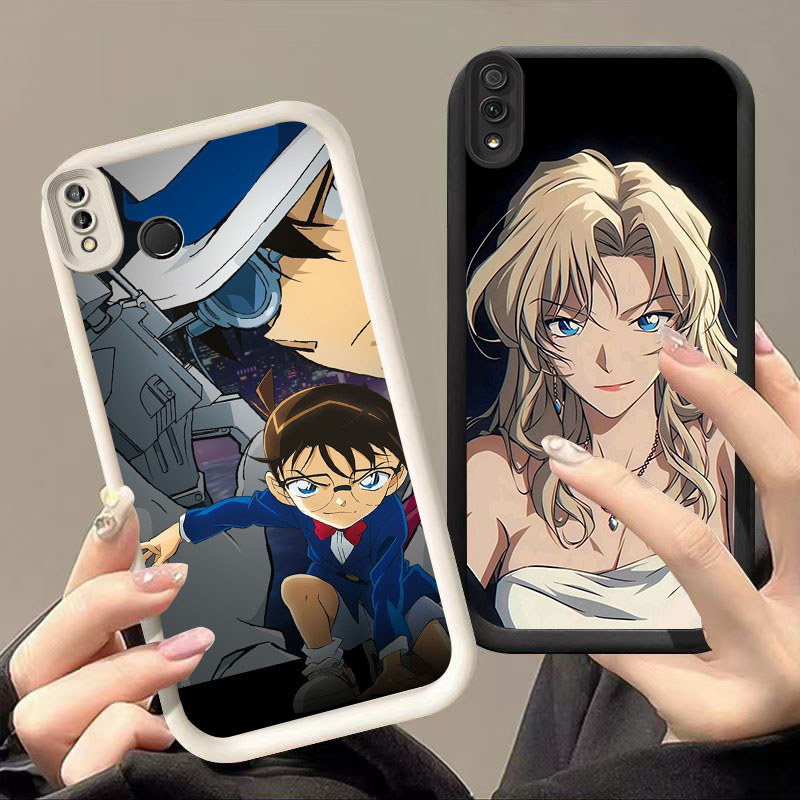 DK-60 Detective Conan ปลอกซิลิโคนสีดําและสีขาวสําหรับ VIVO Y81S Y66 Y91 Y95 Y91i V9 Y81 Y93 Y91C