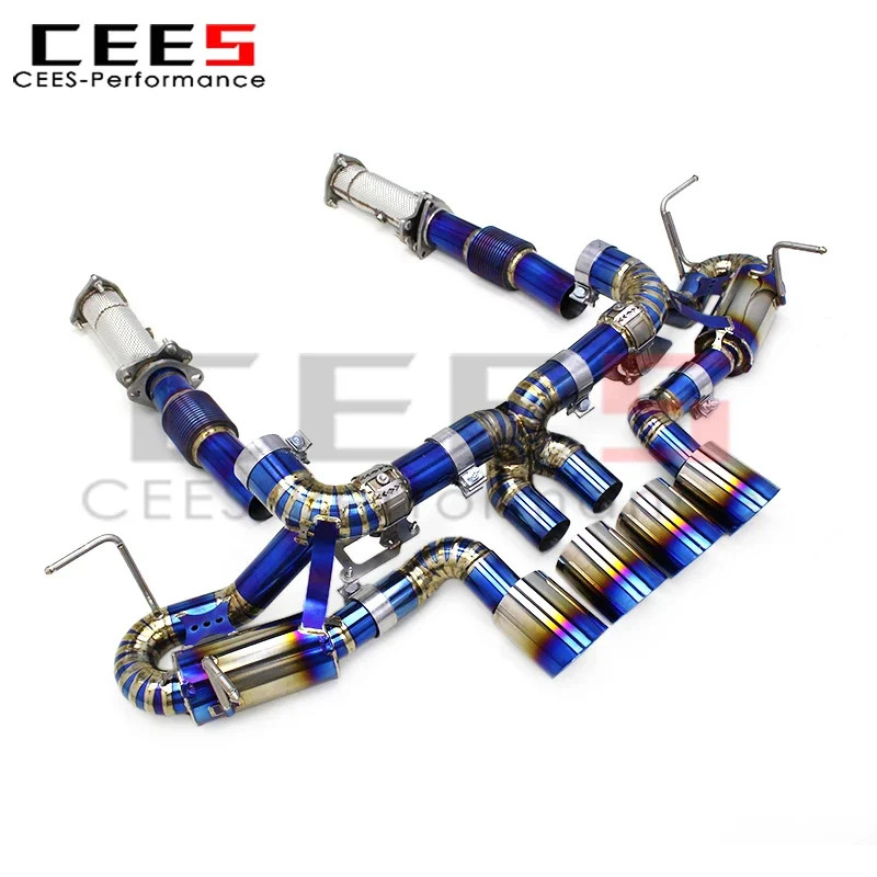 CEES Titanium Exhaust Pipes Muffler Downpipe for Chevrolet CORVETTE C8 Z06 2019-2023 Escape Catback