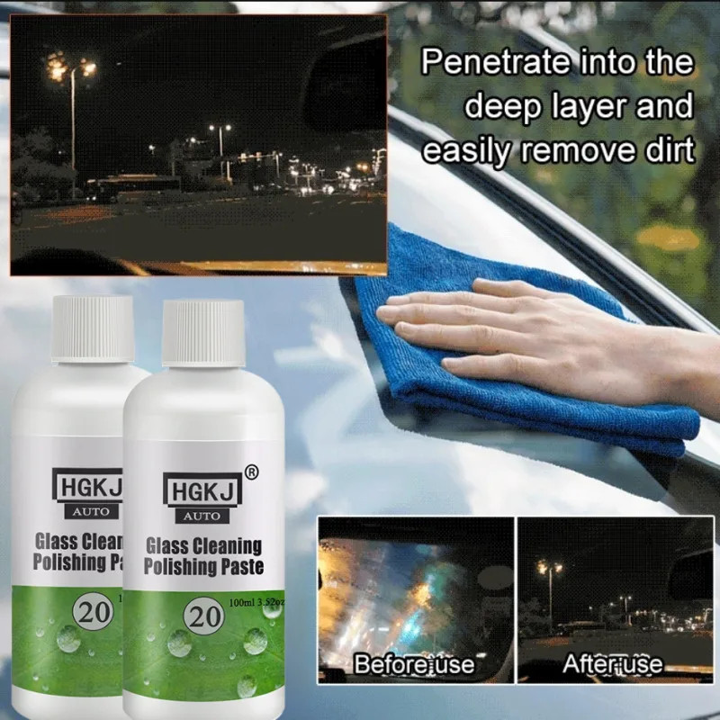 Glass Oil Film Remover Car Glass Cleaner Polishing Paste Oil Film Remover Cleaner