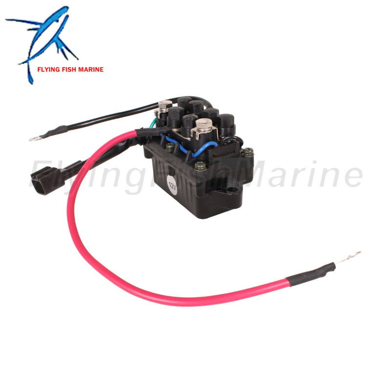 Outboard Motor 68V-81950-01 68V-8195B-01 Trim Tilt Relay / Solenoid Switch for Yamaha 115HP, 12V