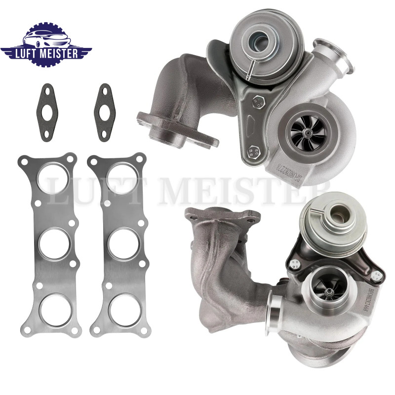 2pcs Twin Turbo Charger For BMW 135i(E82/E88) Engine N54B30 3.0L 06-11 11657593015 11657593016 4913