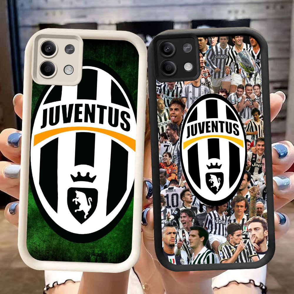 DK-68 JUVENTUS ปลอกซิลิโคนสีดําและสีขาวสําหรับ Xiaomi Poco M6Pro X6 X6NEO F7 X7 M7 Pro 5G 4G