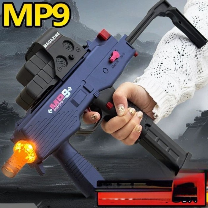 ของเล่น MP9 แบบชาร์จไฟฟ้าแบบต่อเนื่องแบบใช้มือ
