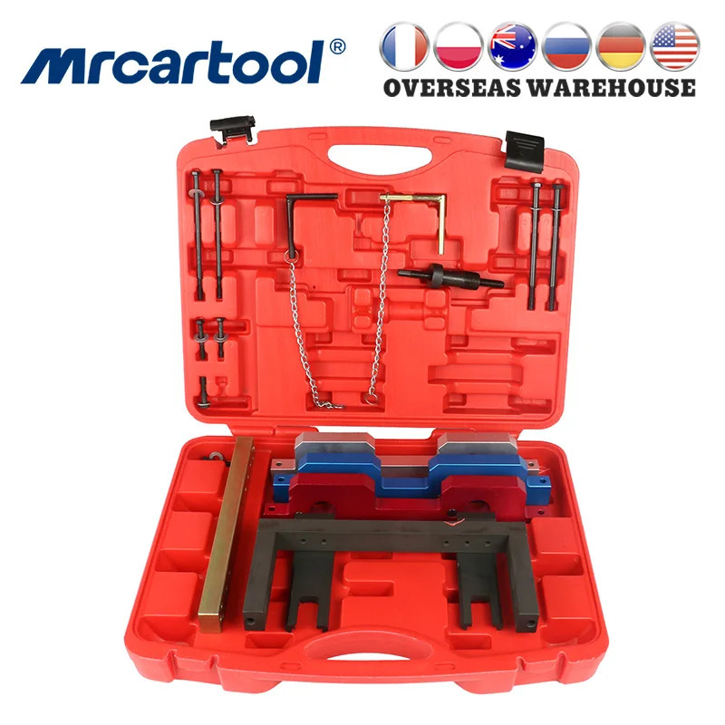MR CARTOOL Auto Engine Timing Tool Set Kit For BMW N51 N52 N53 N54 N55 Camshaft Crankshaft Alignmen