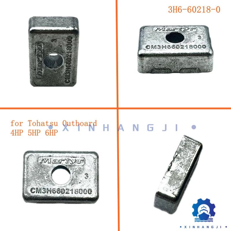 3H6-60218-0  Anode for Tohatsu Nissan  Outboard 2/4stroke  4HP 5HP 6HP 6-20HP  Engine ，3H6602180，3H